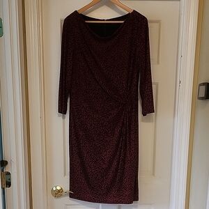 Ralph Lauren Deep Red Long Sleeve Dress